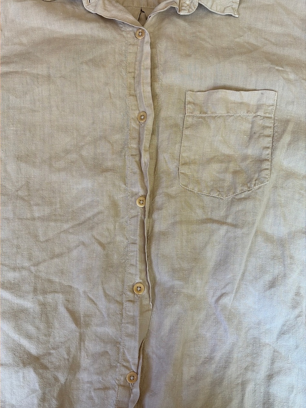 MATE the label oversized womens linen shirt sized medium (color off white) - Picture 2 of 5